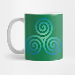 St. Patrick's Day Celtic Blue Triskelion #2 Mug